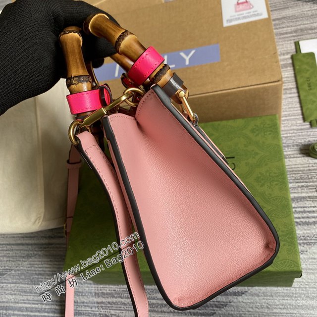 Gucci新款女包 古馳全皮手提肩背竹節包 Gucci迷你托特包 655661  ydg3313